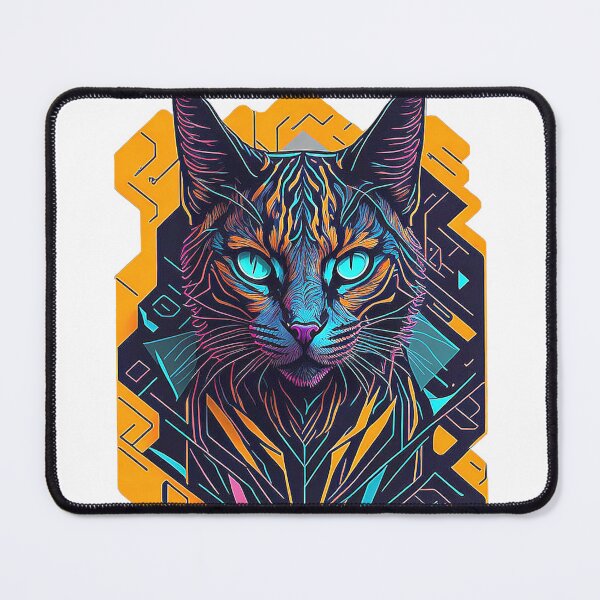 Item preview, Cyberpunk bengal cat designed and sold by Minpadesign.