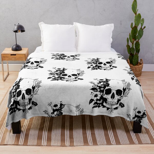 Item preview, Skull and flowers print designed and sold by DesignsBySaxton.