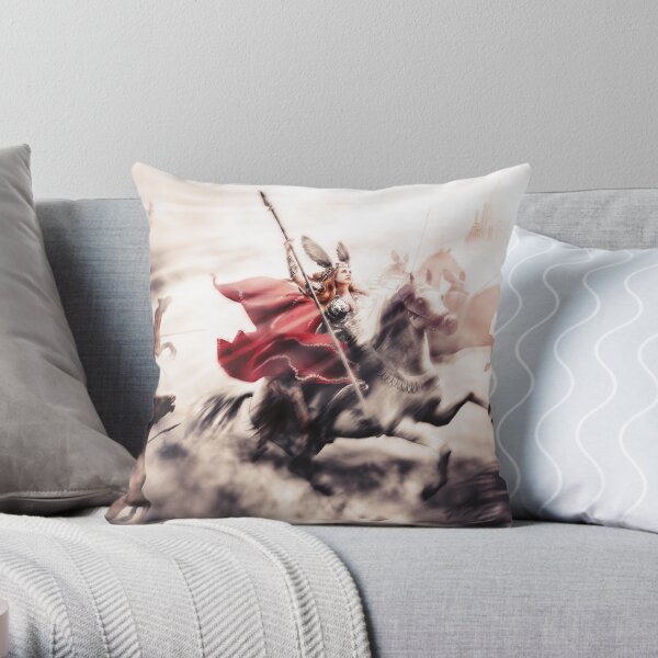 Ride of the Valkyries Throw Pillow