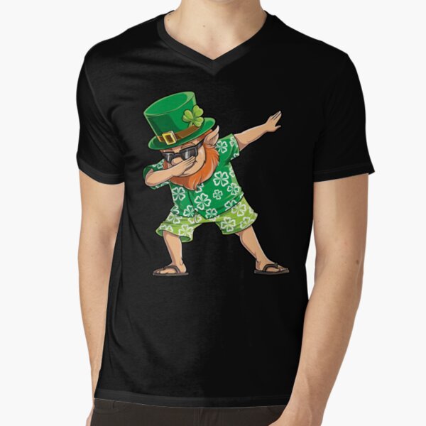 Dabbing Leprechaun Hawaiian T Shirt St Patricks Day Surfing Art Print by  LiqueGifts