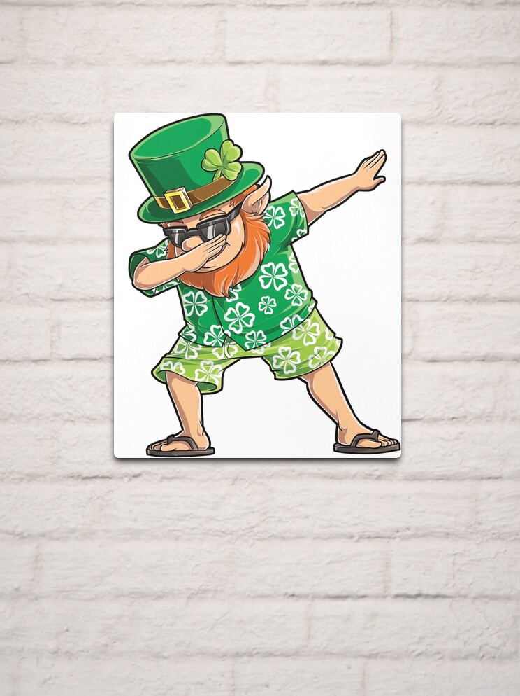 Dabbing Leprechaun Hawaiian T Shirt St Patricks Day Surfing Art Print by  LiqueGifts