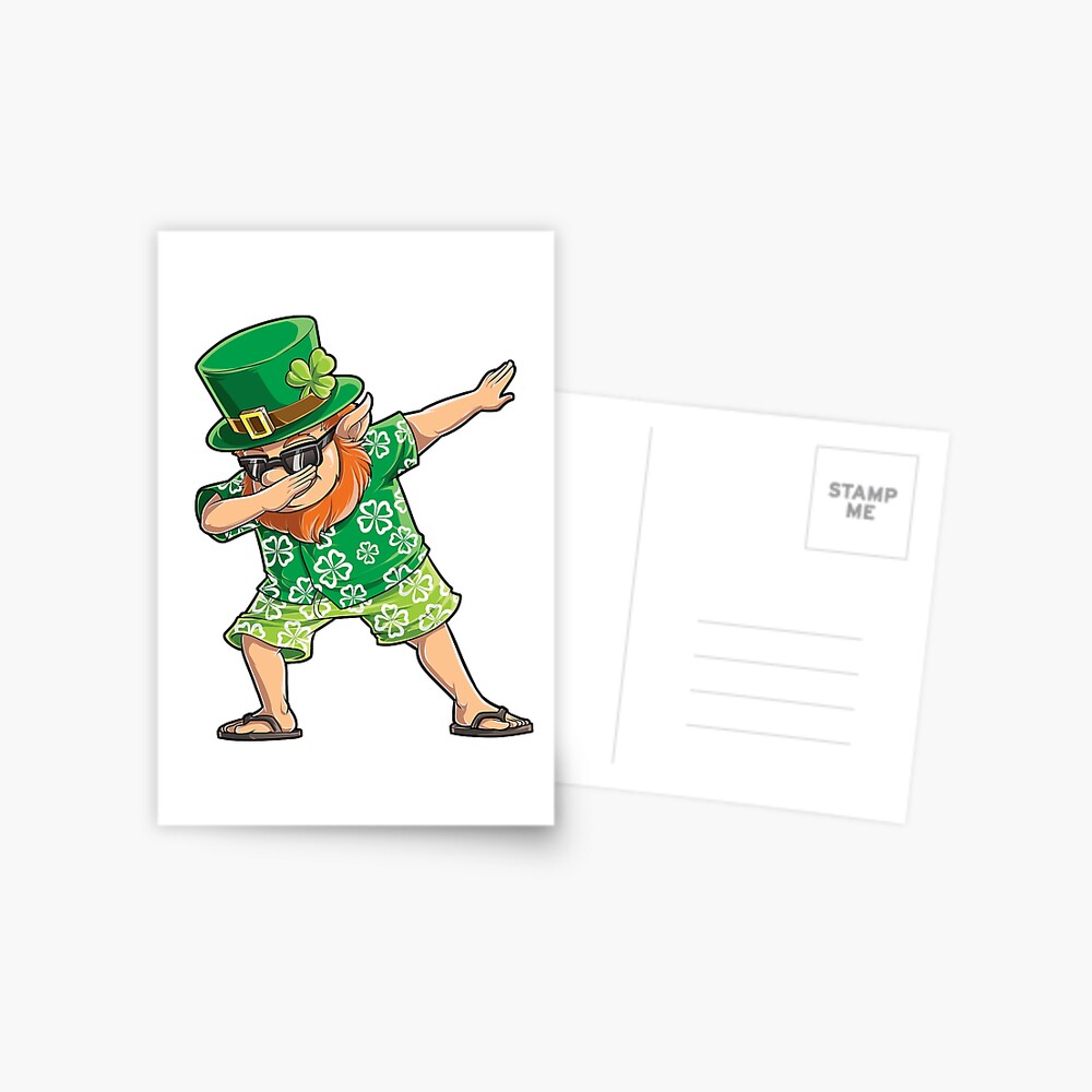 Dabbing Leprechaun Hawaiian T Shirt St Patricks Day Surfing Art Print by  LiqueGifts