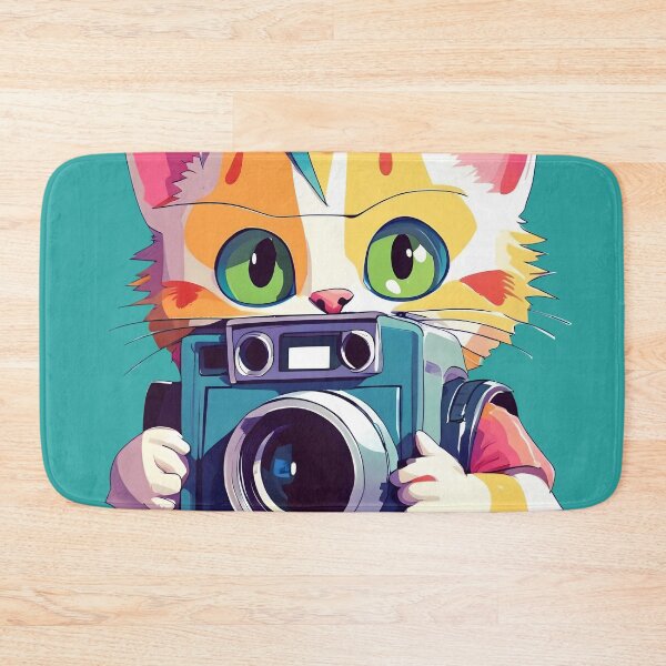 Item preview, Cute Cat taking photograph - Kawaii Animal  designed and sold by SafiannaSpace.