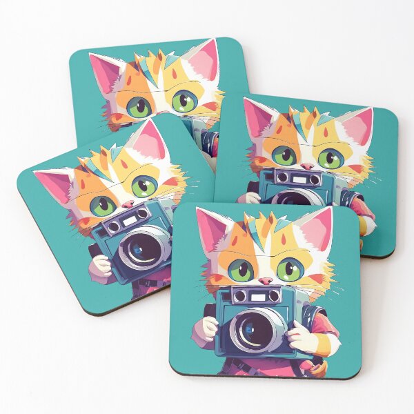 Item preview, Cute Cat taking photograph - Kawaii Animal  designed and sold by SafiannaSpace.