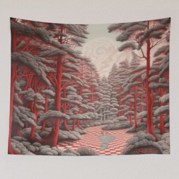 Item preview, Beautiful painting of red trees designed and sold by SPECTRA005.