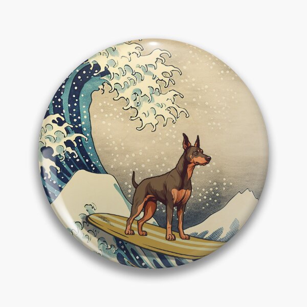 Item preview, Dobermann Kanagawa Japanese Surfing Wave designed and sold by rafaeltto.