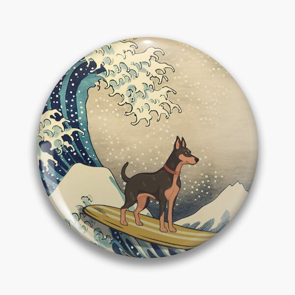 Item preview, Dobermann Kanagawa Japanese Surfing Wave designed and sold by rafaeltto.