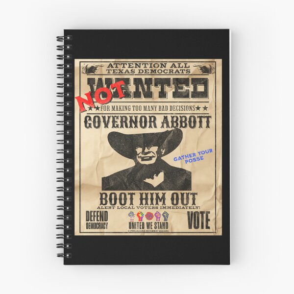 Item preview, PMD01009 Progressive Movement Designs Texas Governor Abbott Not Wanted parody poster design shows you support democracy and economic justice and want Governor Abbott booted out of office in Texas  designed and sold by ProgressiveLeft.