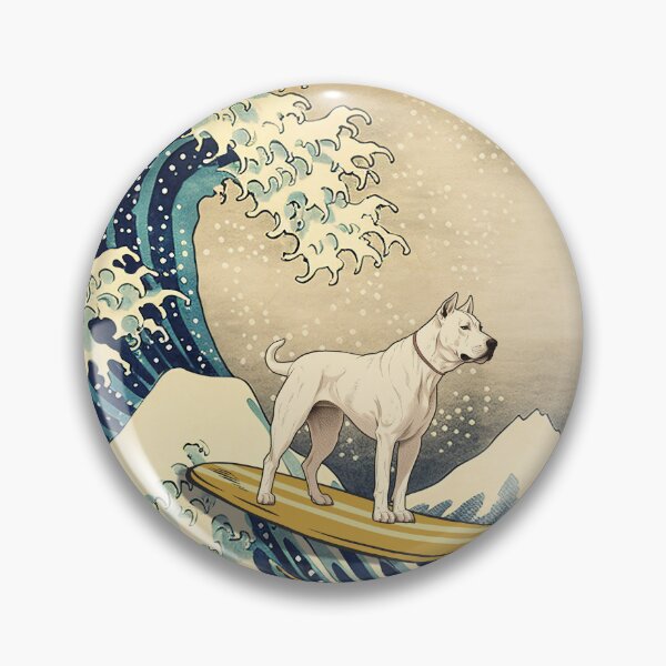 Item preview, Dogo Argentino Kanagawa Japanese Surfing Wave designed and sold by rafaeltto.
