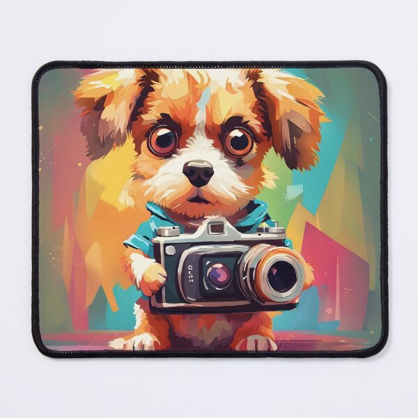 Item preview, Cute Dog taking photograph - Kawaii Animal  designed and sold by SafiannaSpace.