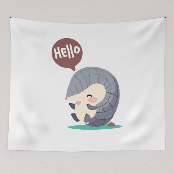 Item preview, Cute Armadillo 3 Hello designed and sold by HarshBrown.