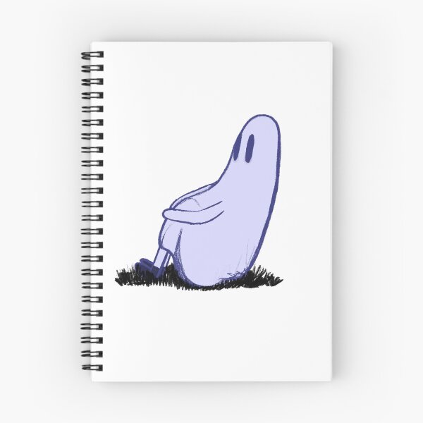 Item preview, sad ghost sitting in the grass designed and sold by carlygesell.