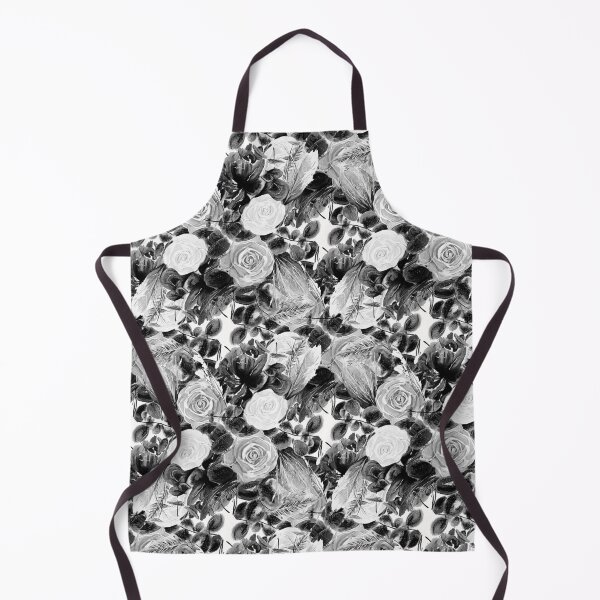 Item preview, Black and white Neutral Rose Pattern designed and sold by Artistestella.