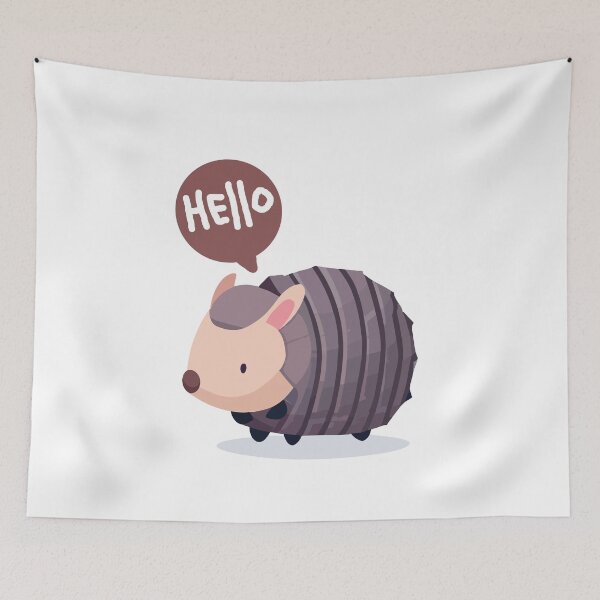 Item preview, Cute Armadillo 4 Hello designed and sold by HarshBrown.