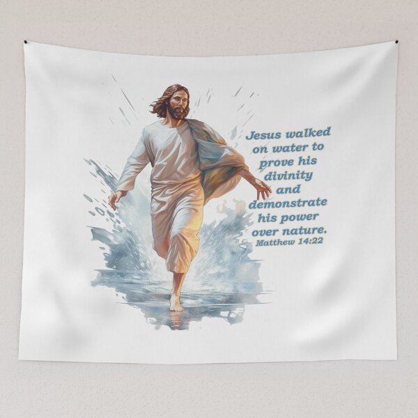 Artikelvorschau, Jesus ging auf dem Wasser Matthäus 14:22 (1) entworfen und verkauft von WideIsTheGate.
