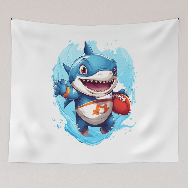 Item preview, Shark playing football designed and sold by joiedesing.