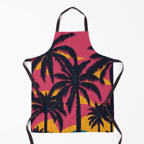 Item preview, Estampado de patrón de diseño de palmera de baja poli vibrante designed and sold by randomtdesigns.