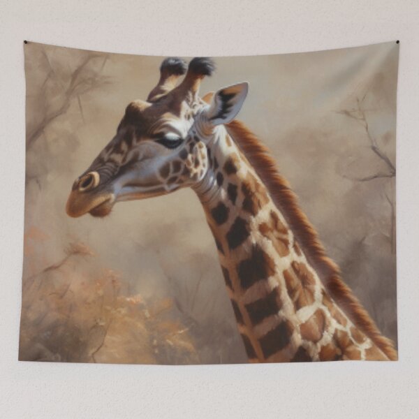 Item preview, Beautiful Oil painting of graceful giraffe designed and sold by SPECTRA005.