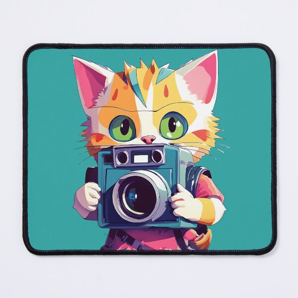 Item preview, Cute Cat taking photograph - Kawaii Animal designed and sold by SafiannaSpace.