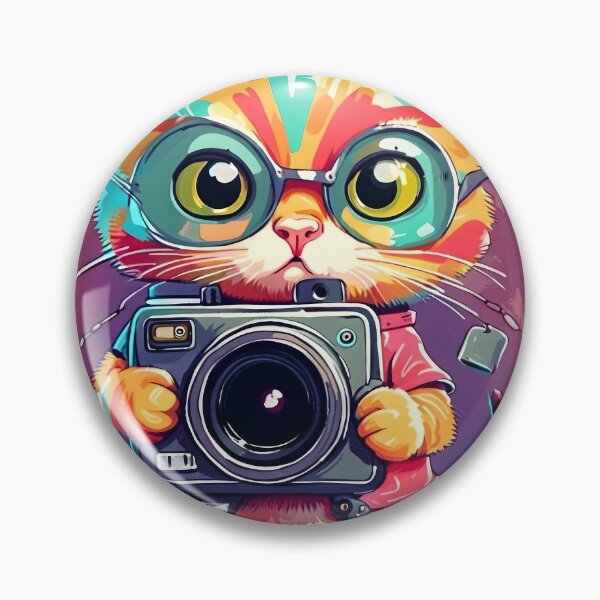 Item preview, Cute Cat taking photograph - Kawaii Animal  designed and sold by SafiannaSpace.