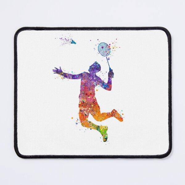 Item preview, Boy Badminton Player Watercolor designed and sold by LotusGifts.