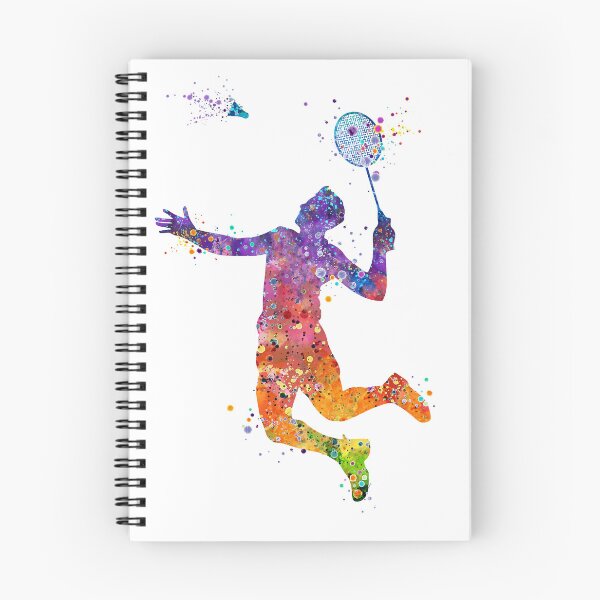 Item preview, Boy Badminton Player Watercolor designed and sold by LotusGifts.