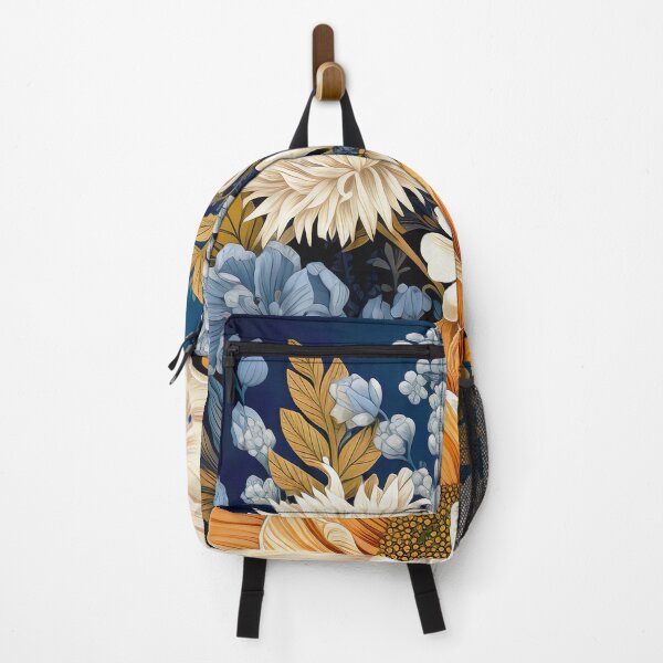 Artikelvorschau, Blaue florale Blockdruck-Illustration entworfen und verkauft von inquestyle.