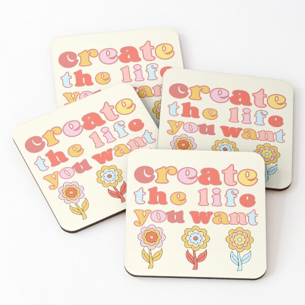 Item preview, Create the life you want groovy flowers designed and sold by LaurenPittaway.