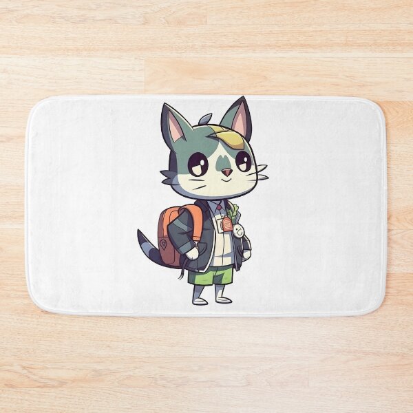 Item preview, Cute cartoon cat in school uniform and backpack. designed and sold by dpsstudio.