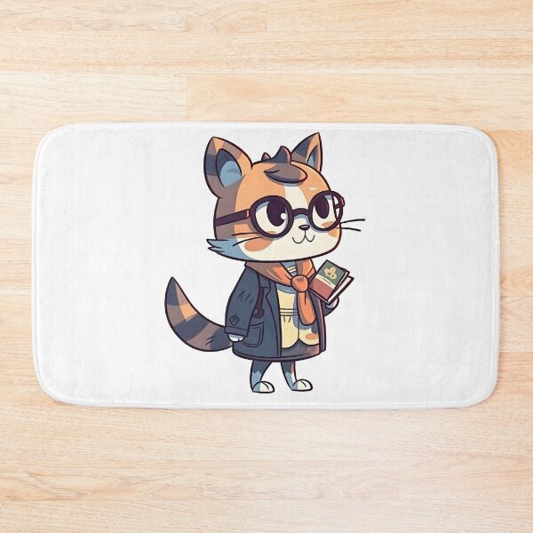 Item preview, Cute cartoon cat in school uniform and backpack. designed and sold by dpsstudio.