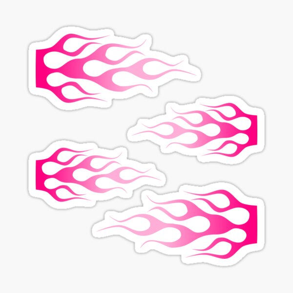 Pink Flames Sticker for Sale by jessvsart