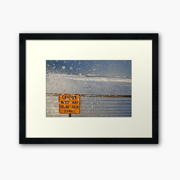 Pacifica Seawall Framed Art Print