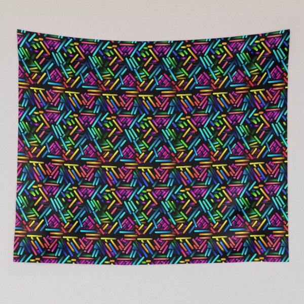 Item preview, Neon Multi-Colored Lined Design | Vibrant Neon Wall Art | Modern Home Decor designed and sold by lipe1984.