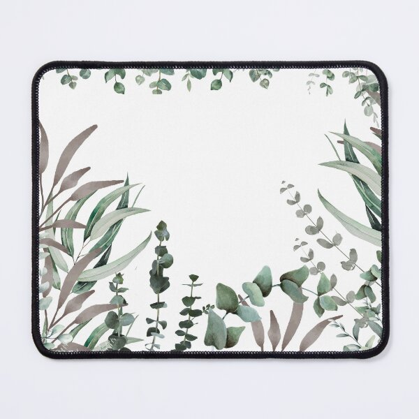 Item preview, Sage Green Eucalyptus Plant Leaves with Floral Design designed and sold by steph5477.