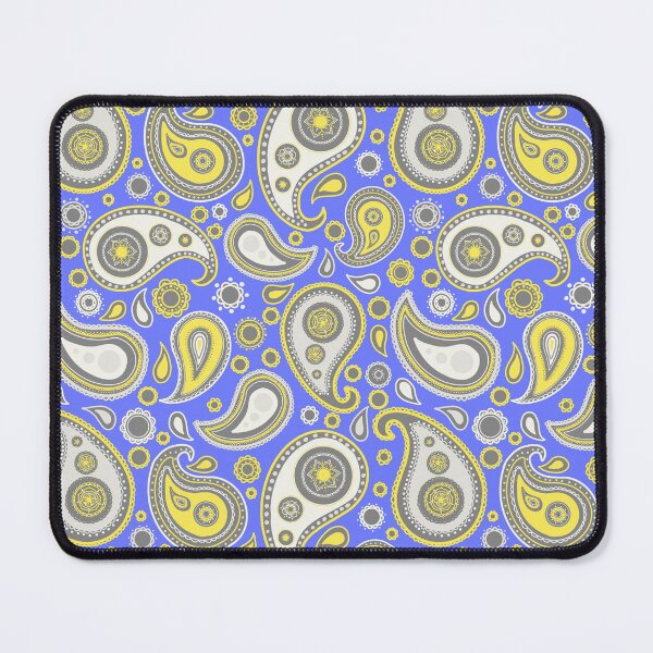 Item preview, Purple Yellow and grey paisley pattern   designed and sold by -Lily-Anne-.