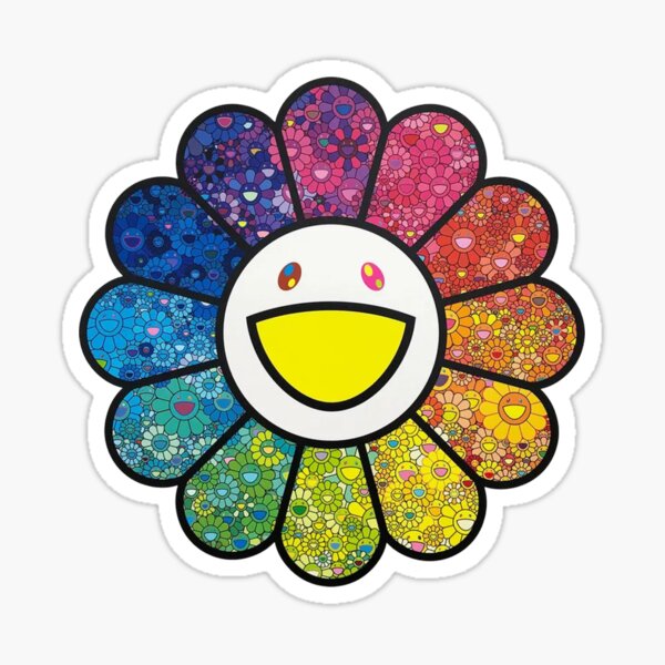 Takashi Murakami Sunflower Stickers for Sale
