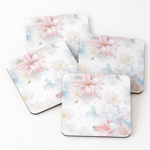 Item preview, TLouise Delicate Pastel Pink, White, and Blue Lilies designed and sold by imginger755.