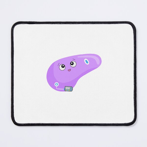 Item preview, cute pancreas w/ glucose monitor  designed and sold by SicknessSociety.