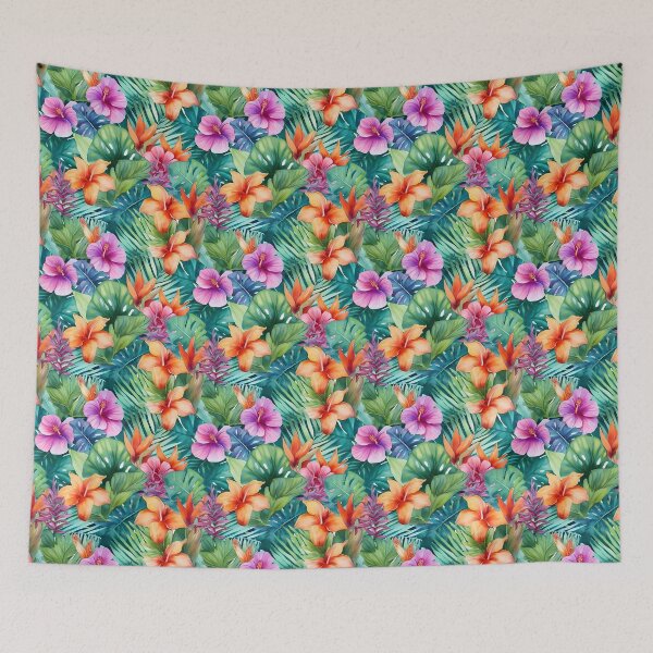 Item preview, Jungle Flowers Design | Tropical Floral Wall Art | Botanical Home Decor designed and sold by lipe1984.