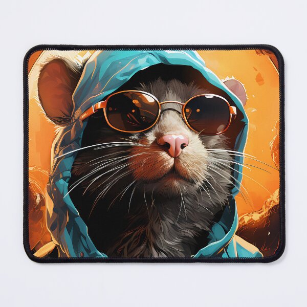Item preview, Funky neon rat with sunglasses designed and sold by laobc.