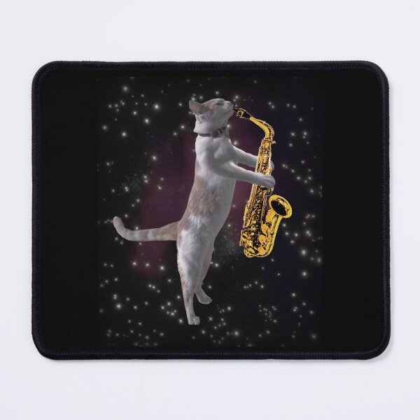 Item preview, Cat Playing Saxophone in Space - Funny Cats in Space designed and sold by DonnaPeaches.