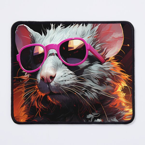 Item preview, Funky neon rat with sunglasses designed and sold by laobc.