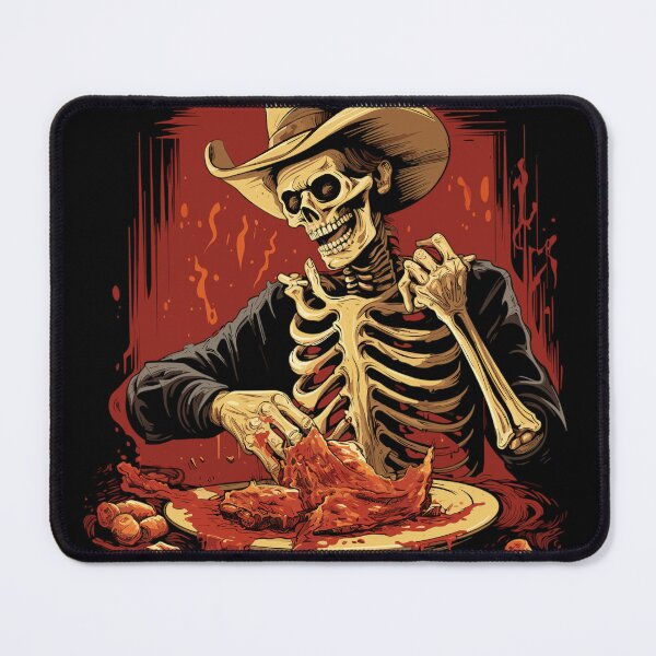 Item preview, Ranch Ribs Tickler | Meat & BBQ Lover Funny Cowboy Skeleton designed and sold by RazorDezign.
