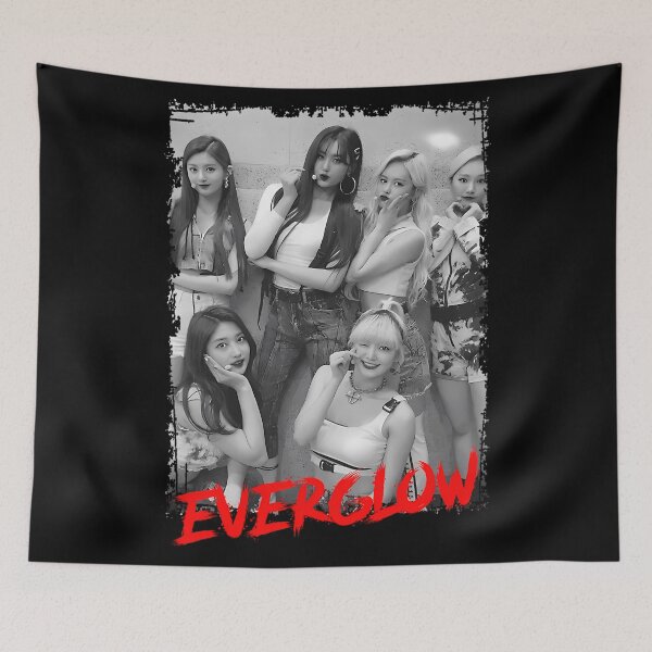 Item preview, Everglow Kpop Group Members Black and White Korean Kpop RGB Color designed and sold by MechanicalMarn.