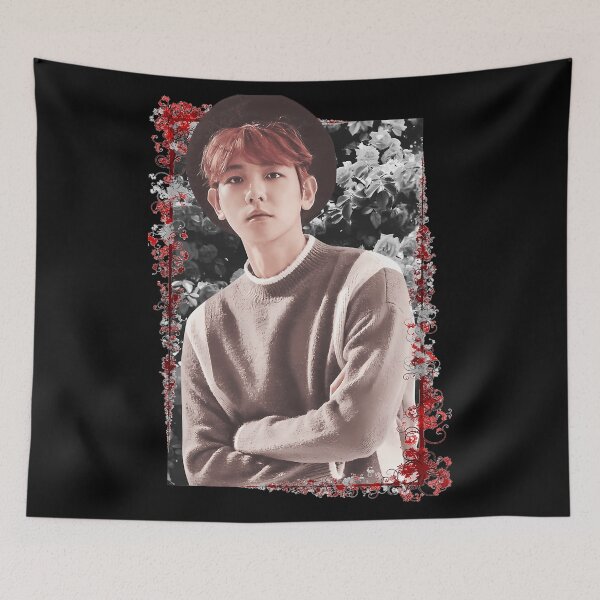 Item preview, Byun Baek hyun SuperM Baekhyun Korean Kpop Floral designed and sold by KleinMeilinkLa.
