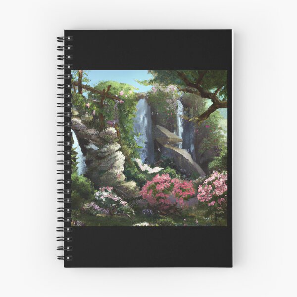 Item preview, Flowing Garden oil painting designed and sold by AtlantisApparel.