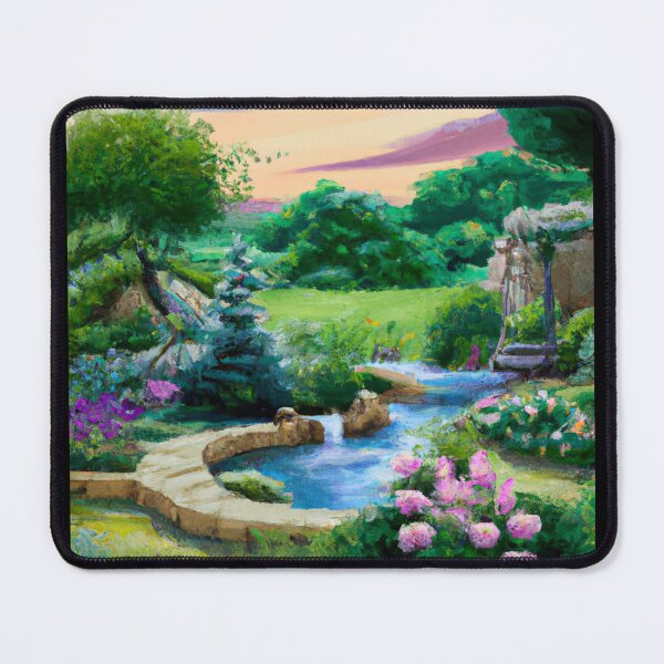 Item preview, Flowing Garden oil painting Version 2 designed and sold by AtlantisApparel.