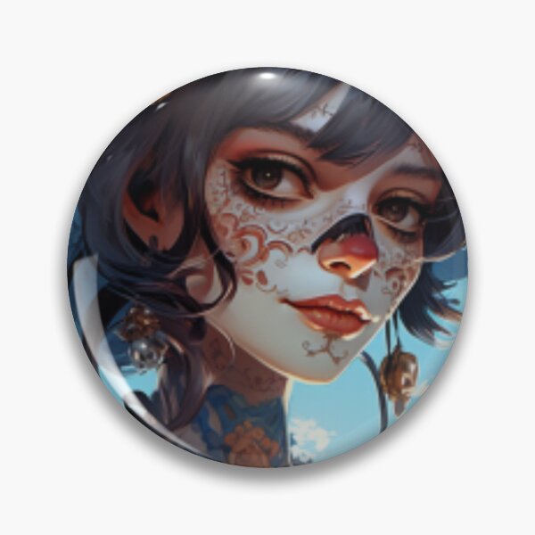 Item preview, Vibrant Catrina Design: Celebrating with Respect, Yellow Flowers, and Day of the Dead Tribute designed and sold by RetroRevivals.