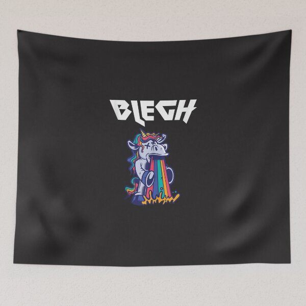 Item preview, Blegh Heavy Metal Metalcore Deathcore Unicorn   designed and sold by GeorgeMPerryA.