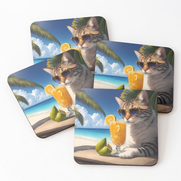 Item preview, cat enjoying vacation designed and sold by Animal-Avenue.